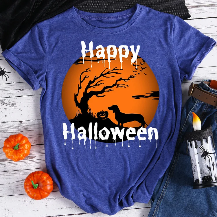 Dachshund halloween t shirt tee