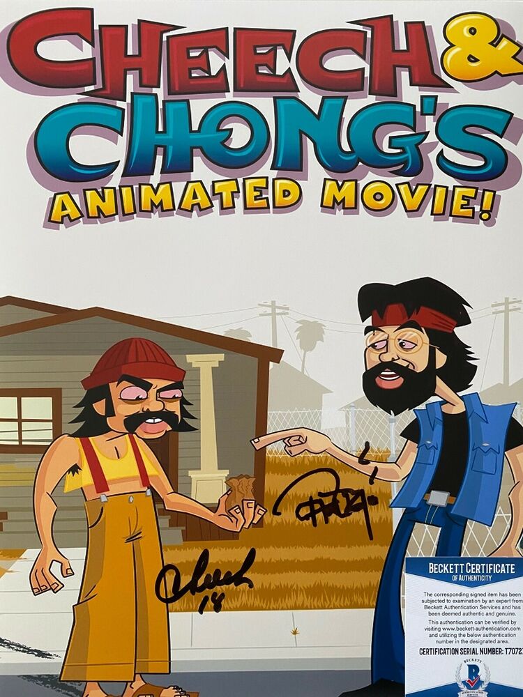 Cheech & Chong Original Signed 11X14 Photo Poster painting w/Beckett #3