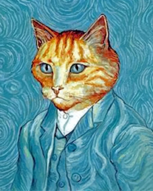 

Van Gogh Cat – Paint By Numbers - 40*50CM, 501 Original