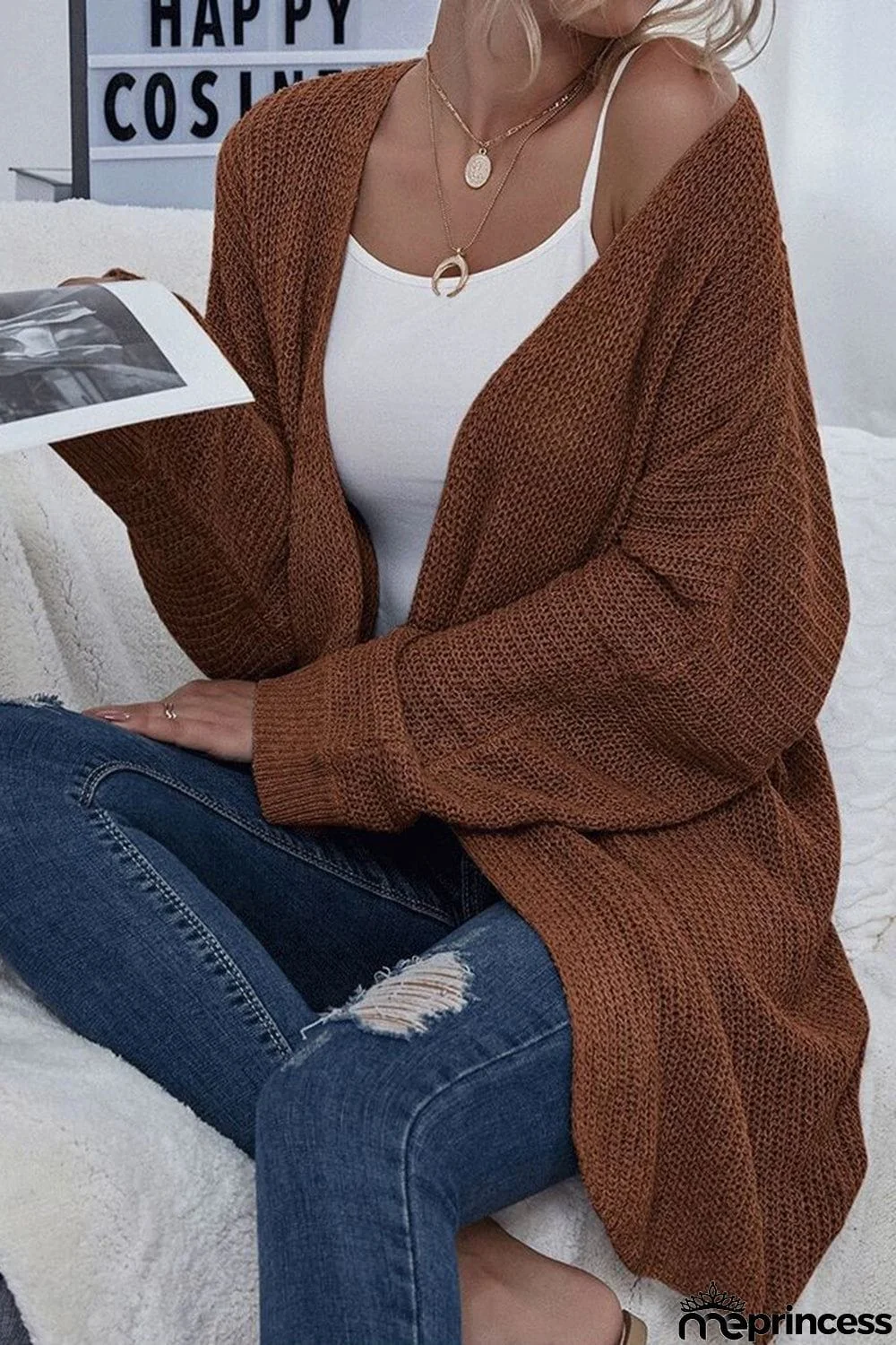 Open Front Longline Cardigan