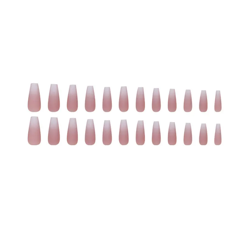 Churchf Churchf Nails Solid Color Wear Nail Scrub Gradient Removable Beauty Nail Piece Simple Nail Patch 24 Pieces