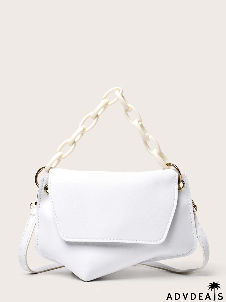 Asymmetrical Chain Shoulder Bag