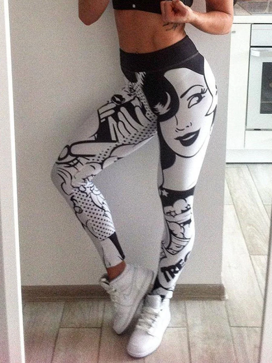Printed jacquard Yoga leggings