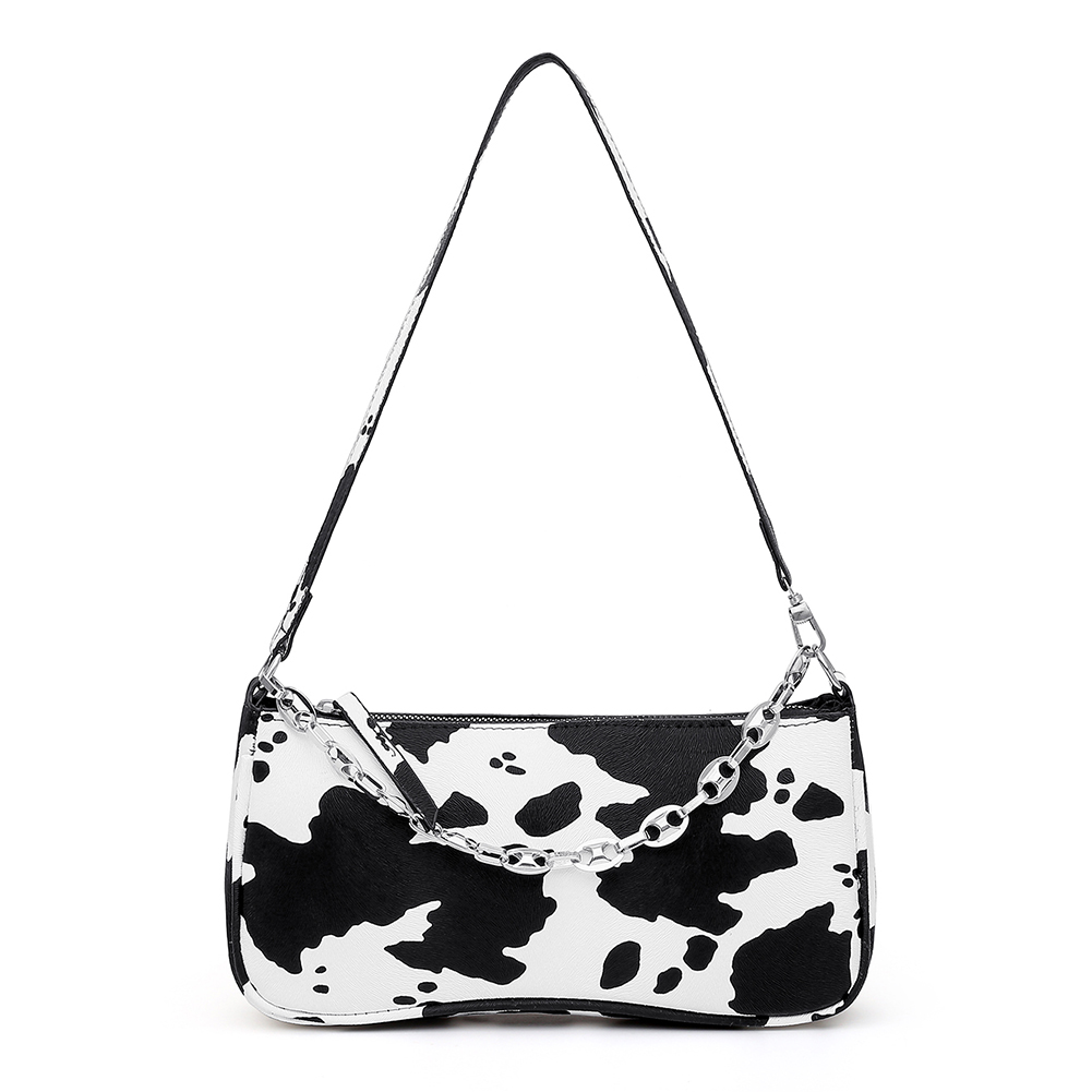 

Casual Handbag Animal Pattern PU Underarm Shoulder Bag Shopping Totes, Cow pattern, 501 Original