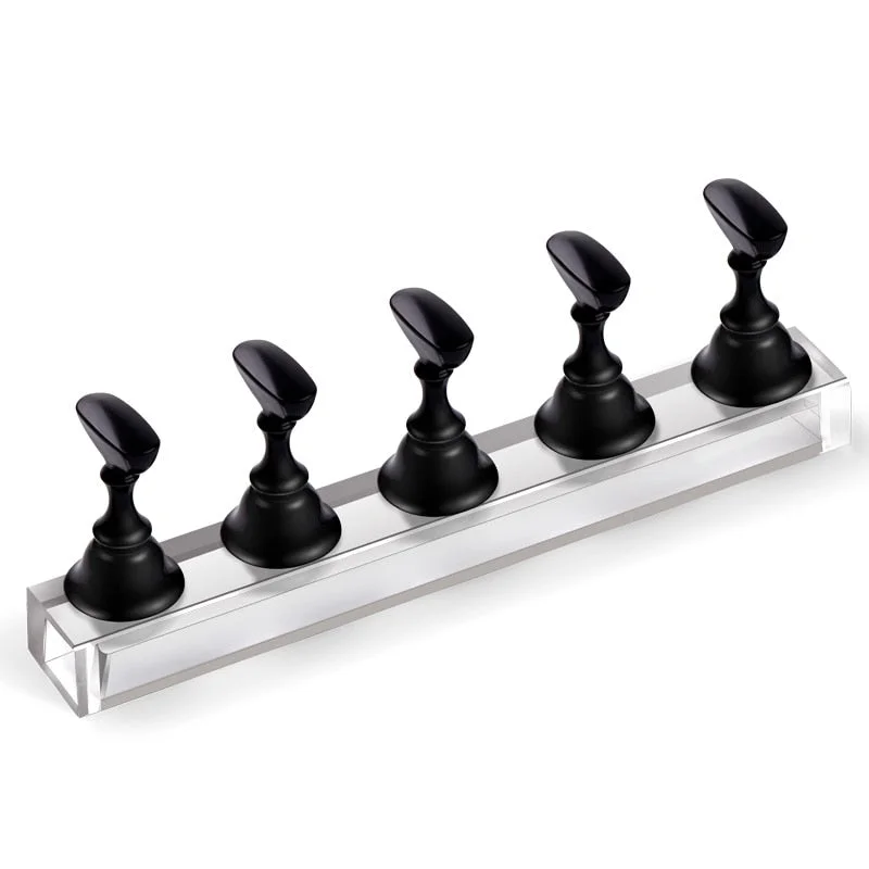 Magnetic False Nail Tips Practice Trainning Display Stand Holder Press On Salon Manicure Supply