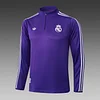 2025/2026 Real Madrid Half-Pull Training Suit Purple Football Shirt 1:1 Thai Quality