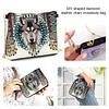 DIY Wolf Special Shaped Diamond Painting Leather Crossbody Bags Chain Clutch Kit