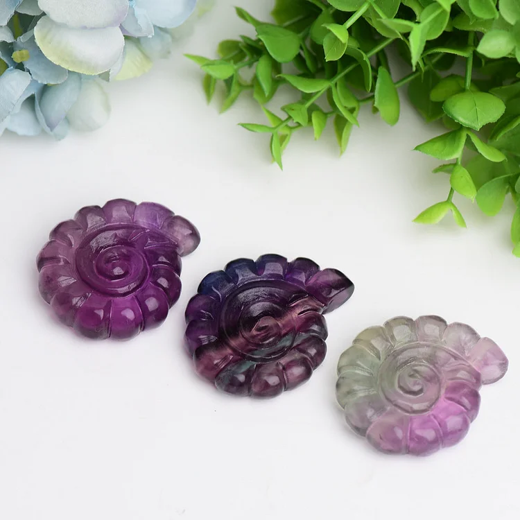 2.0" Fluorite Shell Crystal Carving Animal