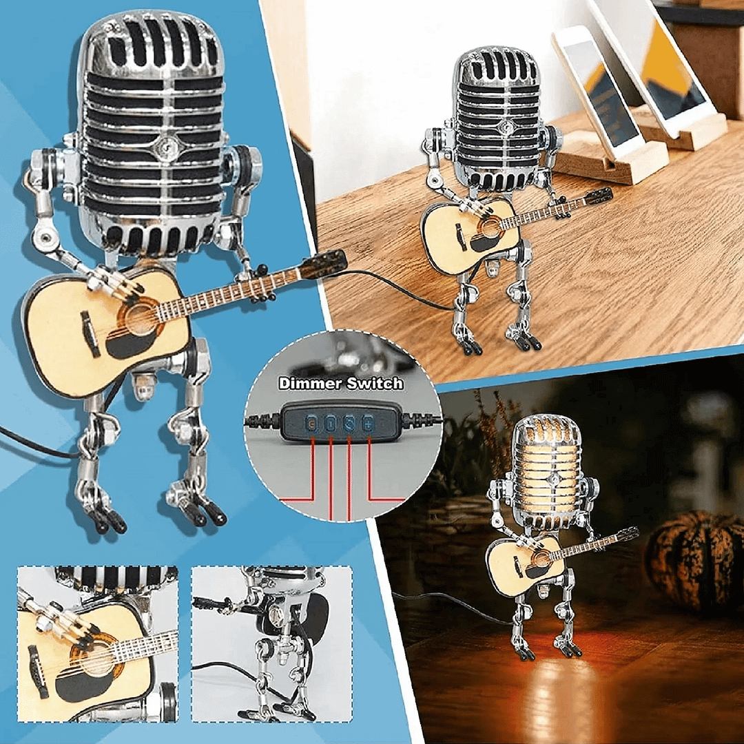 🔥A Good Choice For Christmas Gifts-🎙️🎙️Metal Microphone Lamp