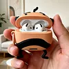 For AirPods Silicone Bearded Uncle Earphones Case Wear Resist Funny Earphone Protective Cover Shock Absorption Stylish Earphone Protection for Girls Women Teens Boys