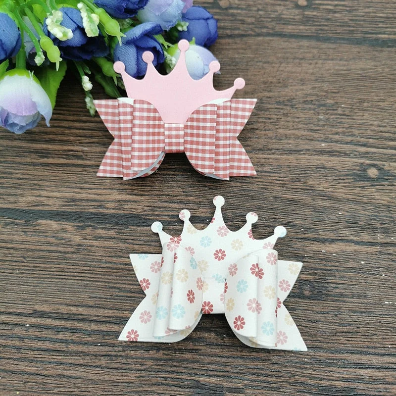 AOKEDIY Crown Bowknot Metal Cutting Dies Stencils For DIY Scrapbooking Decorative Embossing Handcraft Die Cutting Template