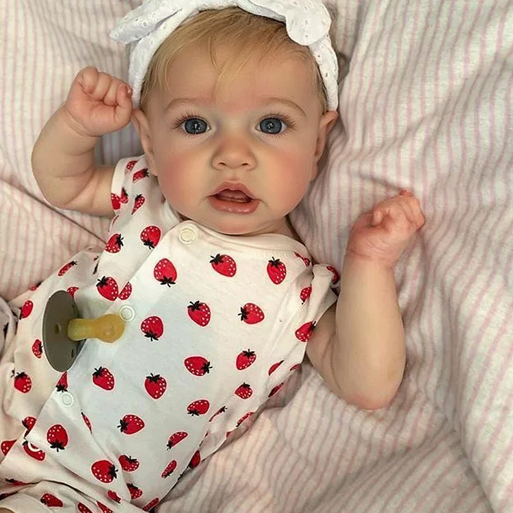 12" & 15" Newborn Realistic Reborn Baby Girl With Rooted Hair Named Kinsley
