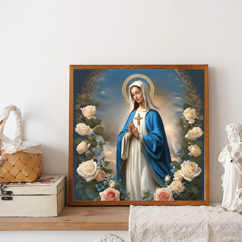 Diamond Painting - Full Round Drill - Virgin Mary(Canvas|30*30cm)