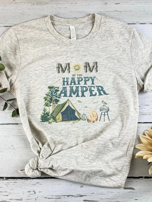 Bestdealfriday Mom Of The Happy Camper Tee