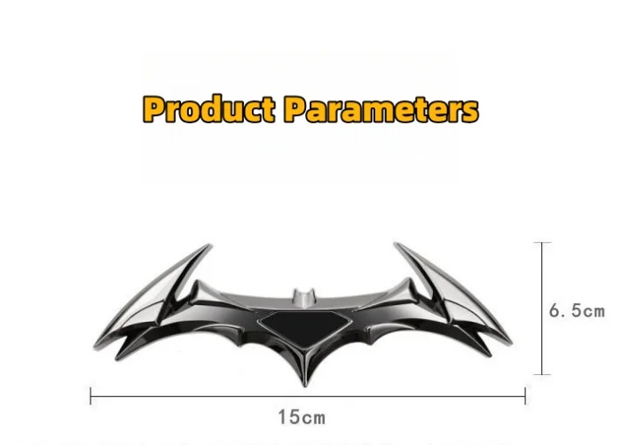 Car Bat Personalized Metal Car Sticker