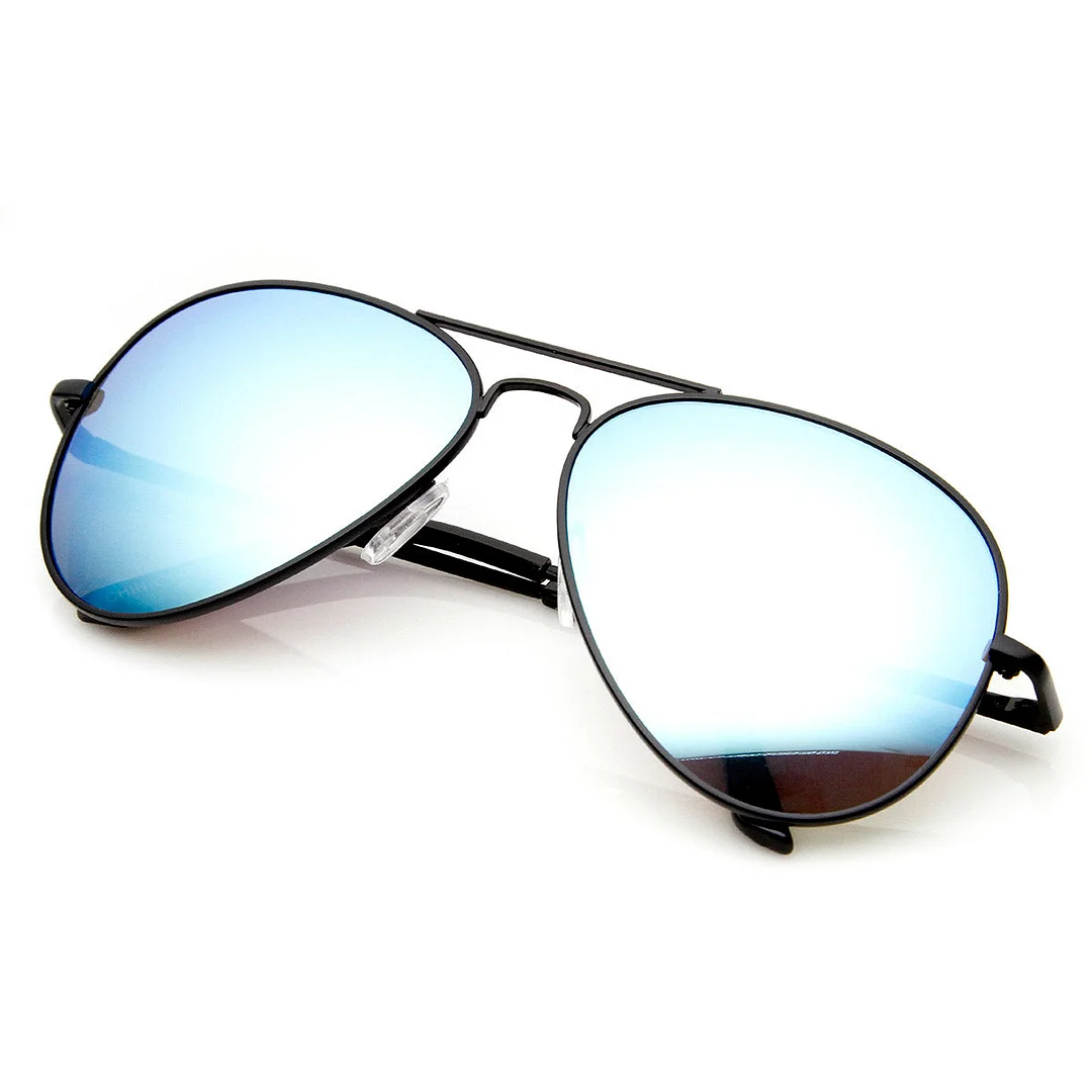 Premium Classic Metal Frame Flash Mirror Lens Aviator glasses
