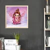 Rosa gro&szlig;e Augen Puppen 5d DIY Diamond Painting Kits volle quadratische Bohrer Wanddekoration