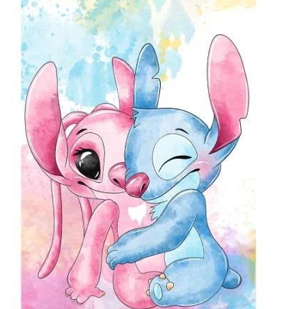 Stitch And Angel Characters - 5D Diamond Painting