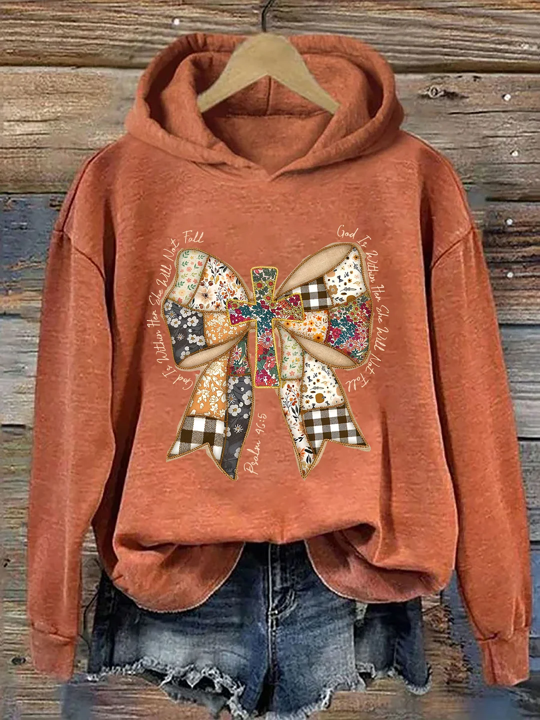 Jesus God Is Within Her Coquette Hoodie