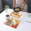 2Pcs Artistic Pattern Diamond Painting Placemat DIY Art Placemat for Table Decor