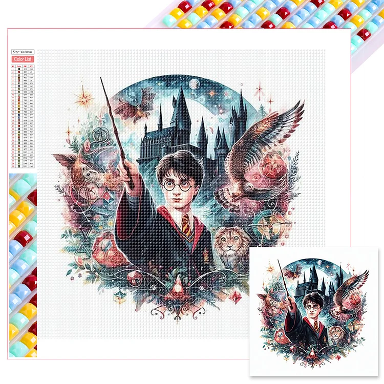 Harry Potter 30*30CM (Canvas) Full Square Drill Diamond Painting gbfke