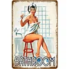 Pin Up Bathroom Girl - Vintage Metal Signs(12*16Inch)-Pin-up-girls