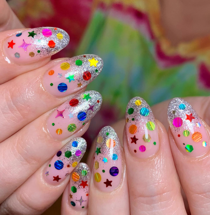 Confetti Gel Nail Polish Designs