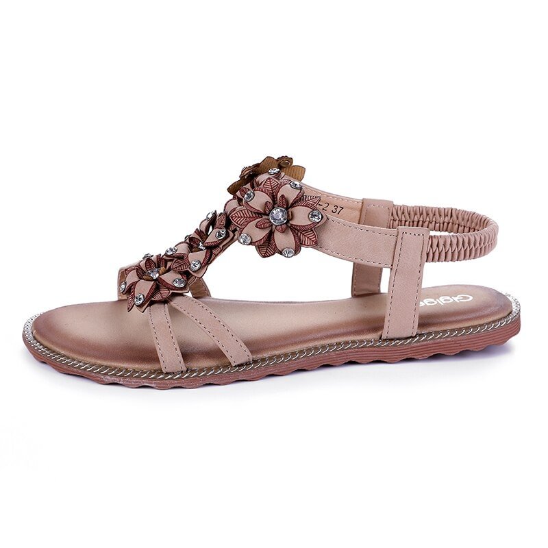 Glglgege 2018 Summer Bohemian Female Shoes Large Size Women Sandals wild Wear Beach Resort Travel Sandals Flower Flat with shoes