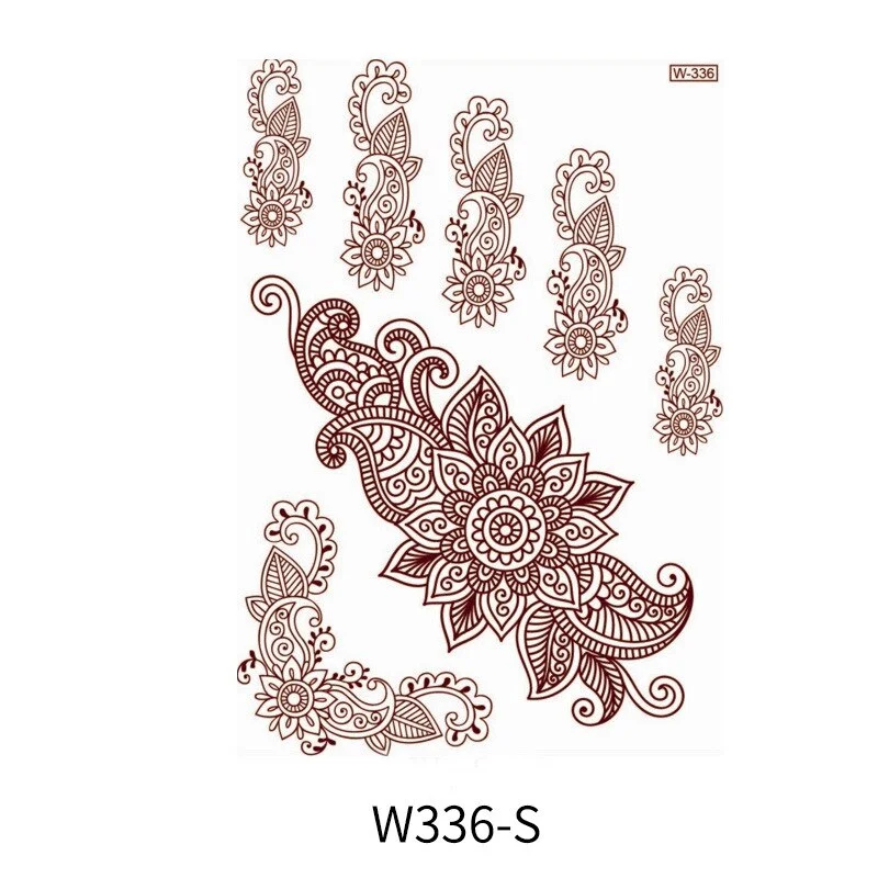 Waterproof Temporary Tattoo Sticker Chest Lace Henna Mandala wedding Flash Tattoos Flower Body Art Arm Fake Tatoo Women Men