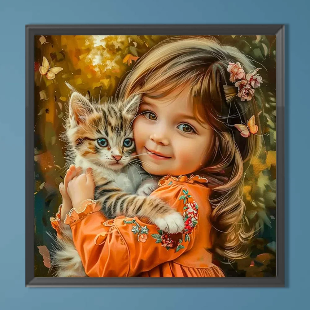 Diamond Painting - Full Round Drill - Girl(Canvas|40*40cm)