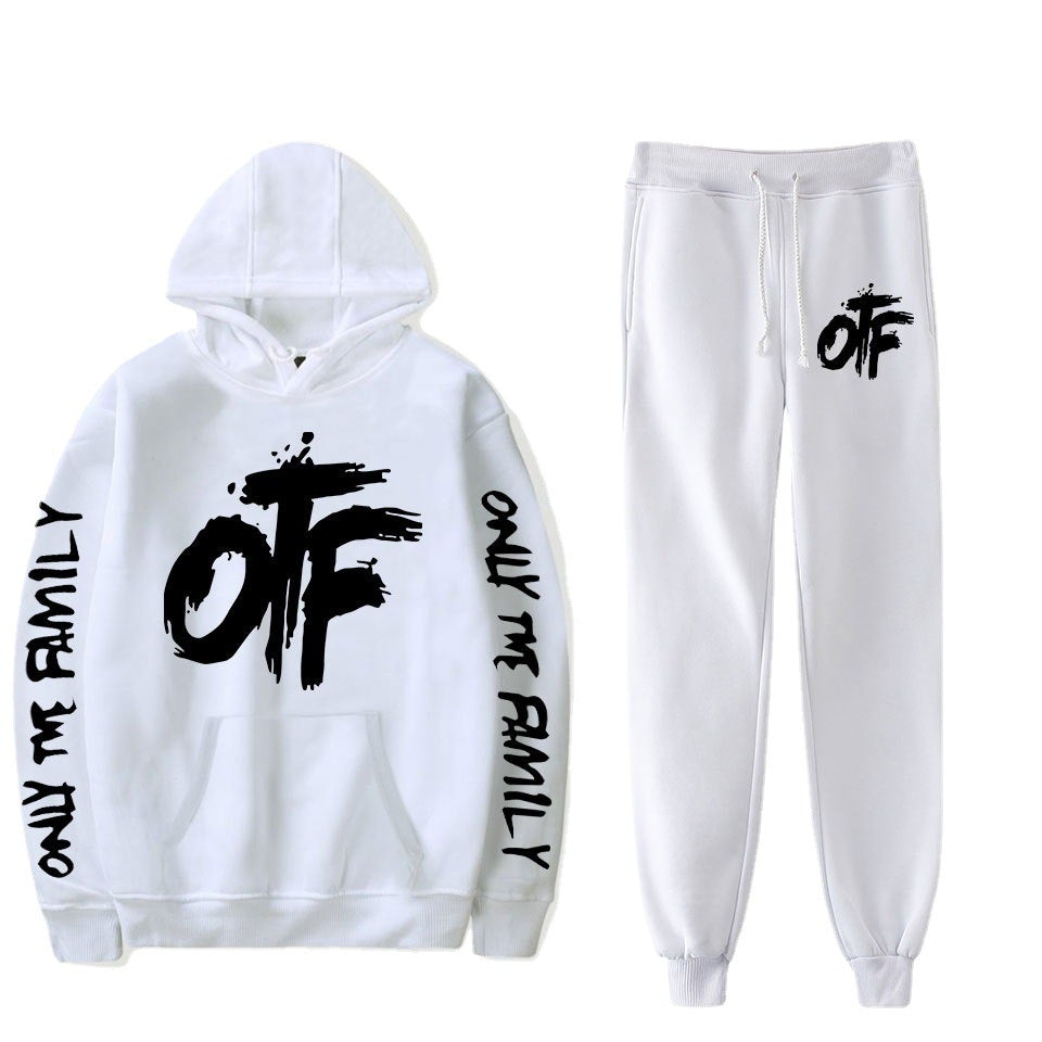 Rapper Lil Durk OTF Hoodie Hip Hop Sweatshirt Pants Set