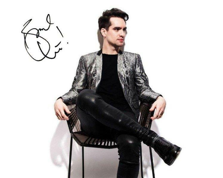 REPRINT - BRENDON URIE Panic at the Disco Signed 8 x 10 Glossy Photo Poster painting Poster RP