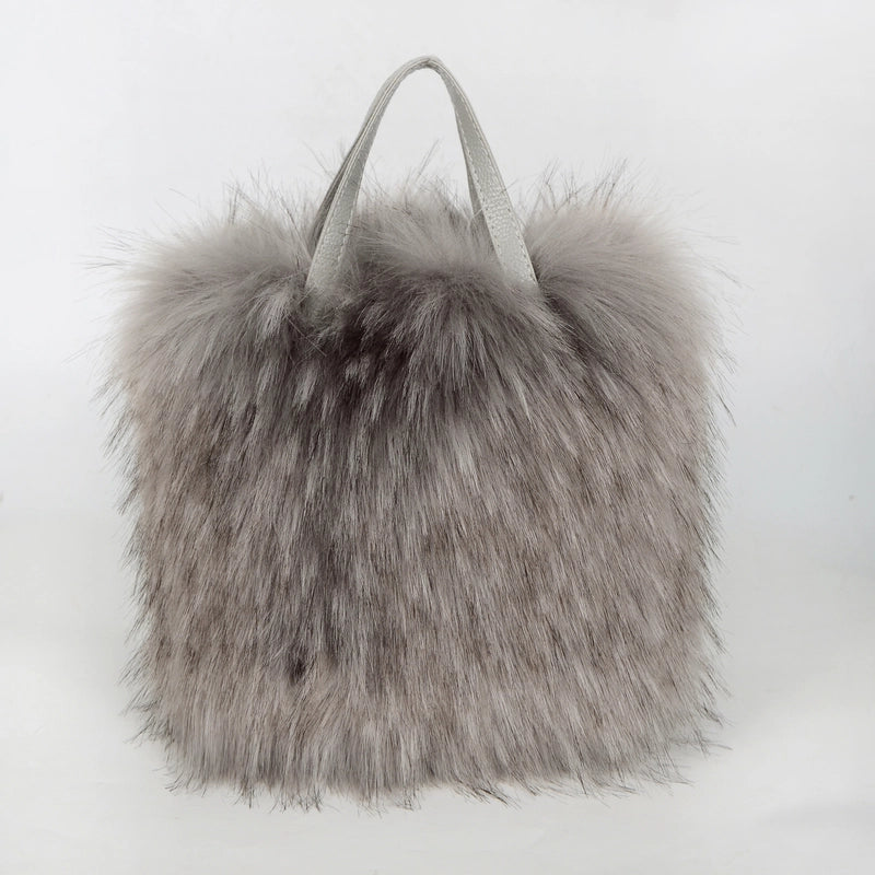 New Imitation Raccoon Fur Fur Plush Bag Women’s Bag Furry Personalized Design Handbag