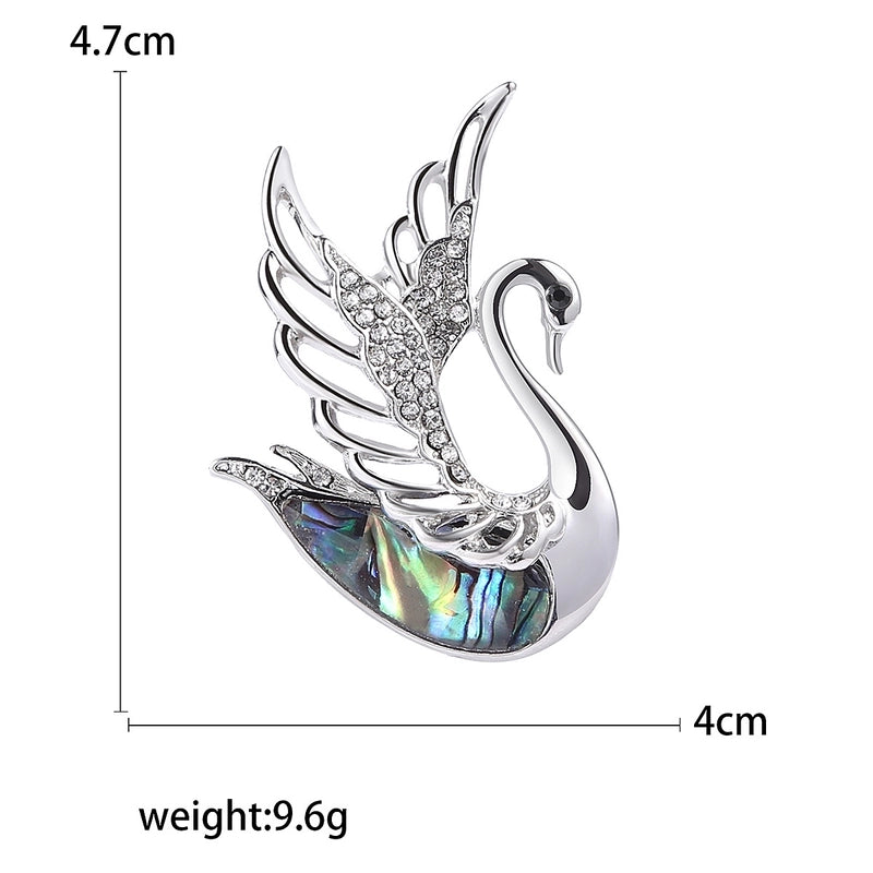 Casual Elegant Lady Pin Swan Alloy Shell Plating Women’s Brooches