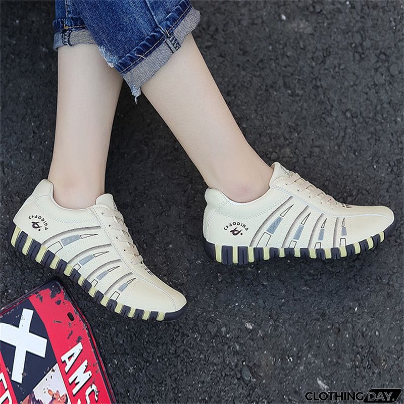 Women's Lightweight Flat Rubber Sole Lace Up Loafers for Walking