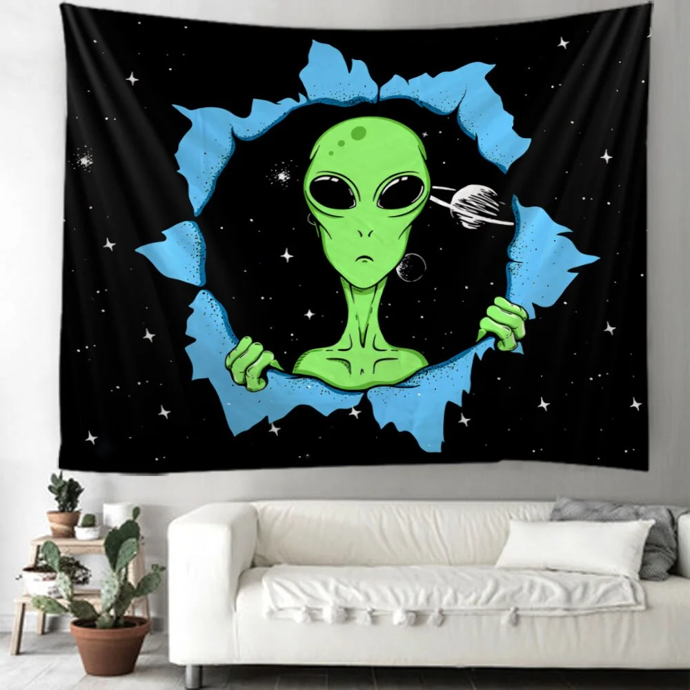 Nigikala art tapestry cartoon illustration wall hanging hippie home dorm decor cloth kawaii room decor kids room wall decor