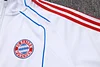 Joyfball 2025/2026 Kids Size Bayern Munich Long Zipped Jacket White Football Jersey Retro-Version 1:1 Thai Quality 