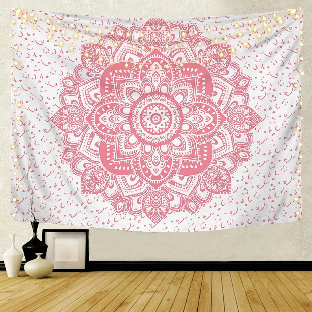 Large Mandala Pattern Indian Tapestry Wall Hanging Decoration Bohemian Beach Towel Polyester Thin Blanket Yoga Shawl Travel Mat