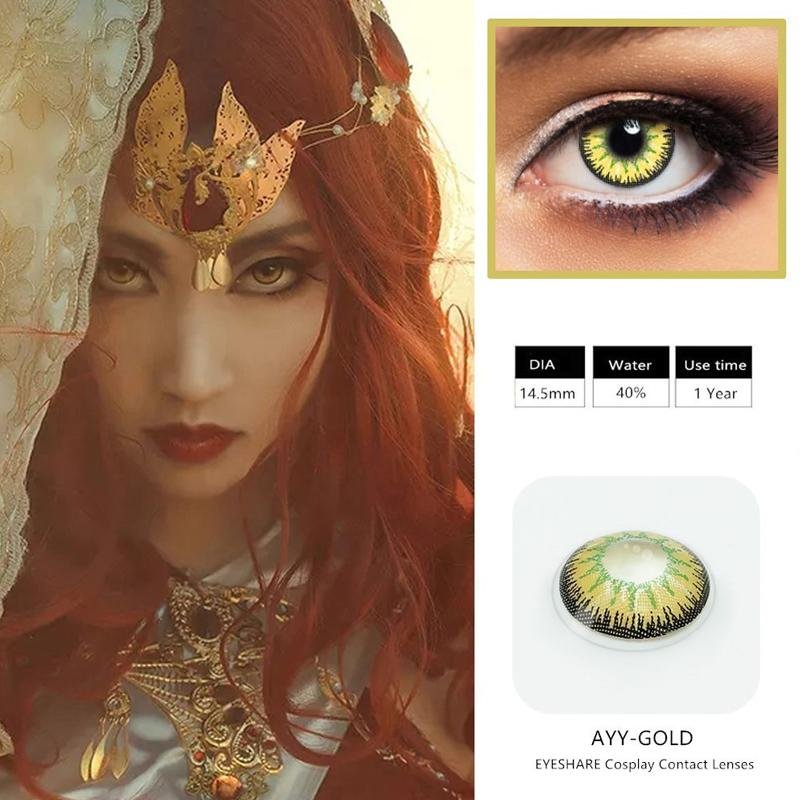 Halloween green (12 months) cosmetic contact lenses