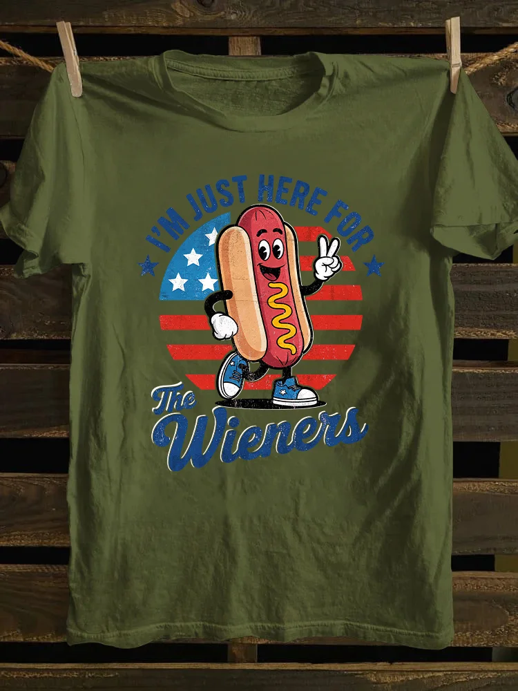 Just Here For The Wieners T-shirt