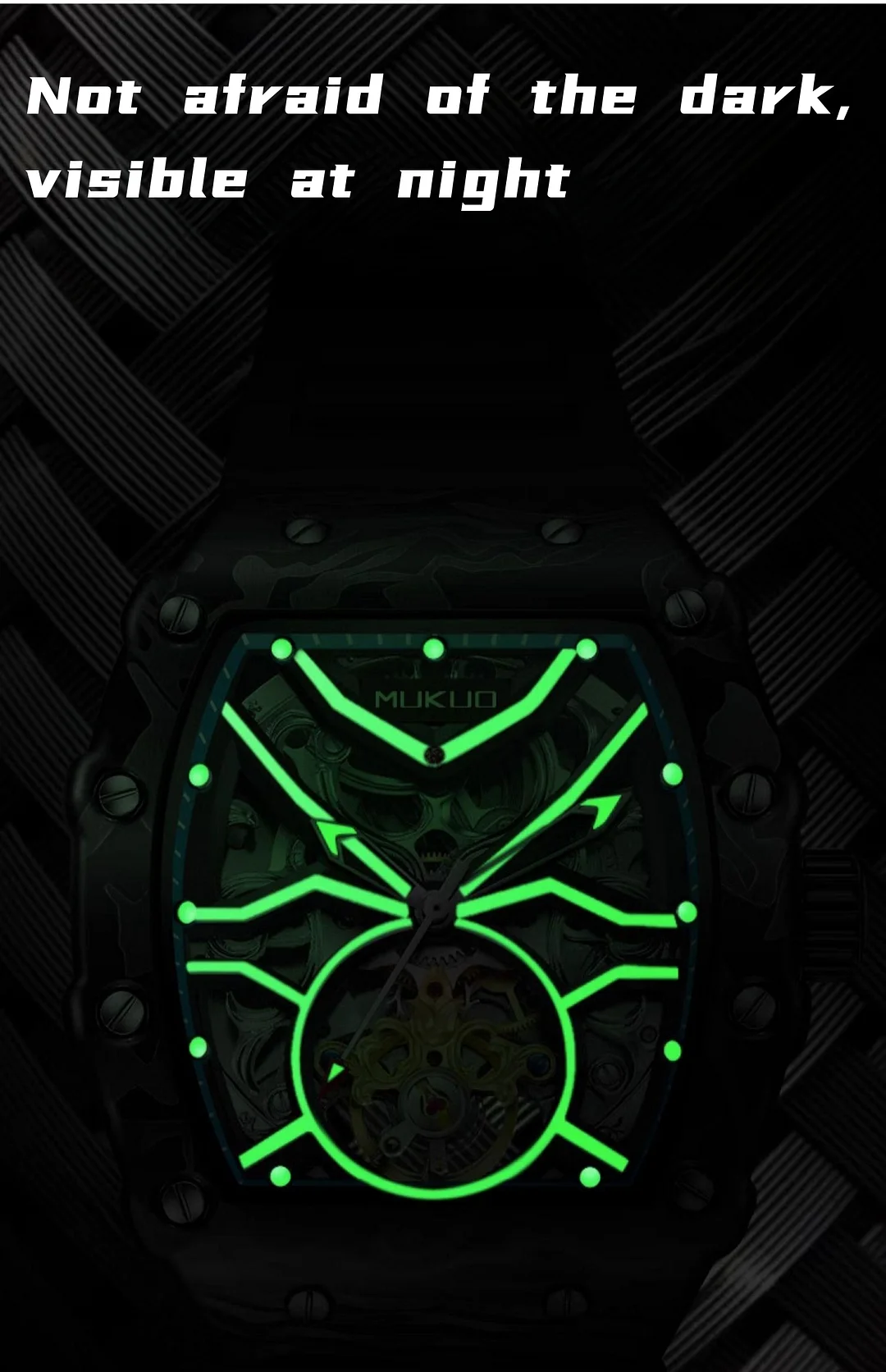 Fully Automatic Mechanical Skeleton Tourbillon Personalized Luminous Waterproof Watch