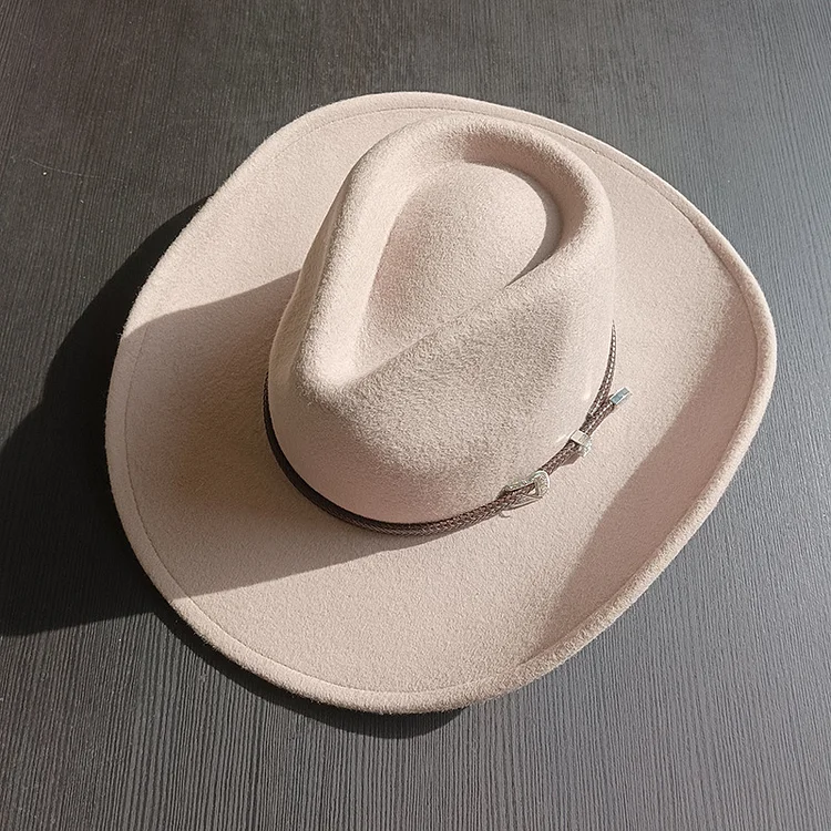 Felt cowboy hat with decorative cuff