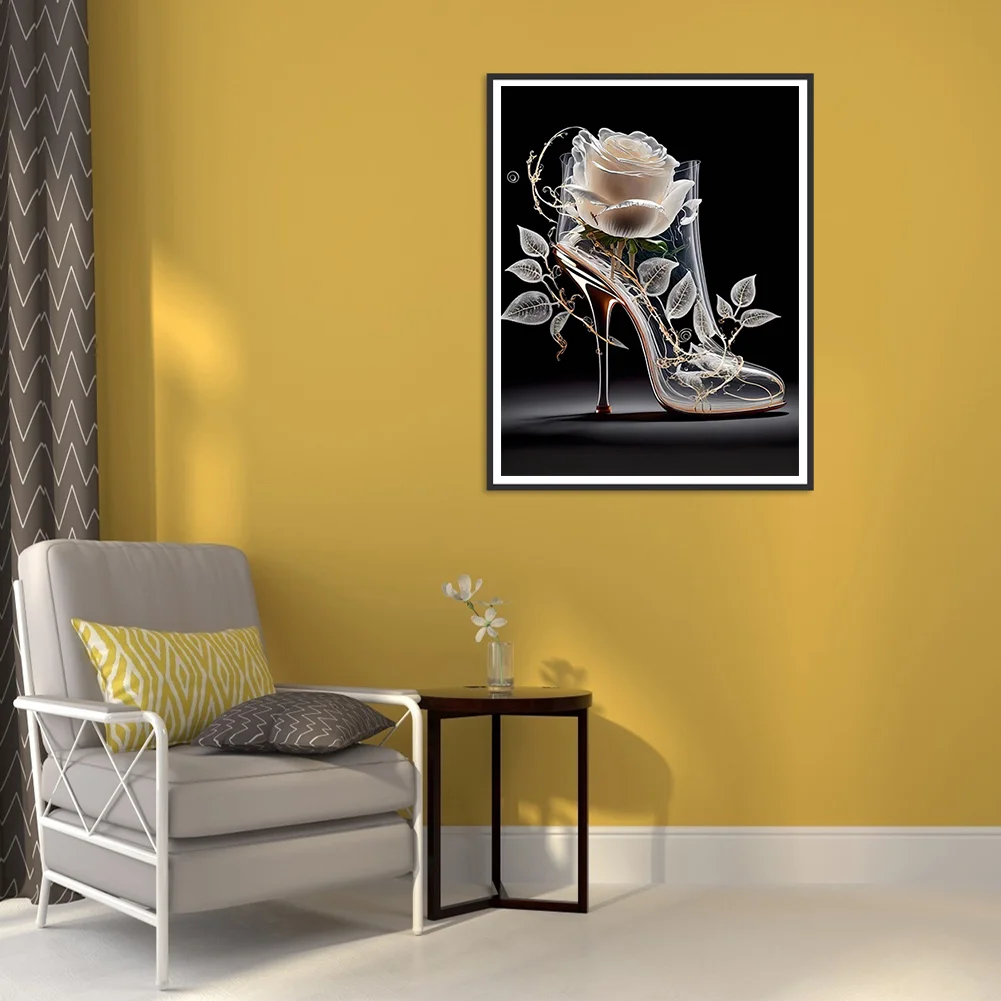 Diamond Painting - Full Round Drill - Flwoer High Heels(30*40cm)