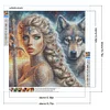 Beauté Loup-Perceuse Ronde Peinture Diamant-40*40CM