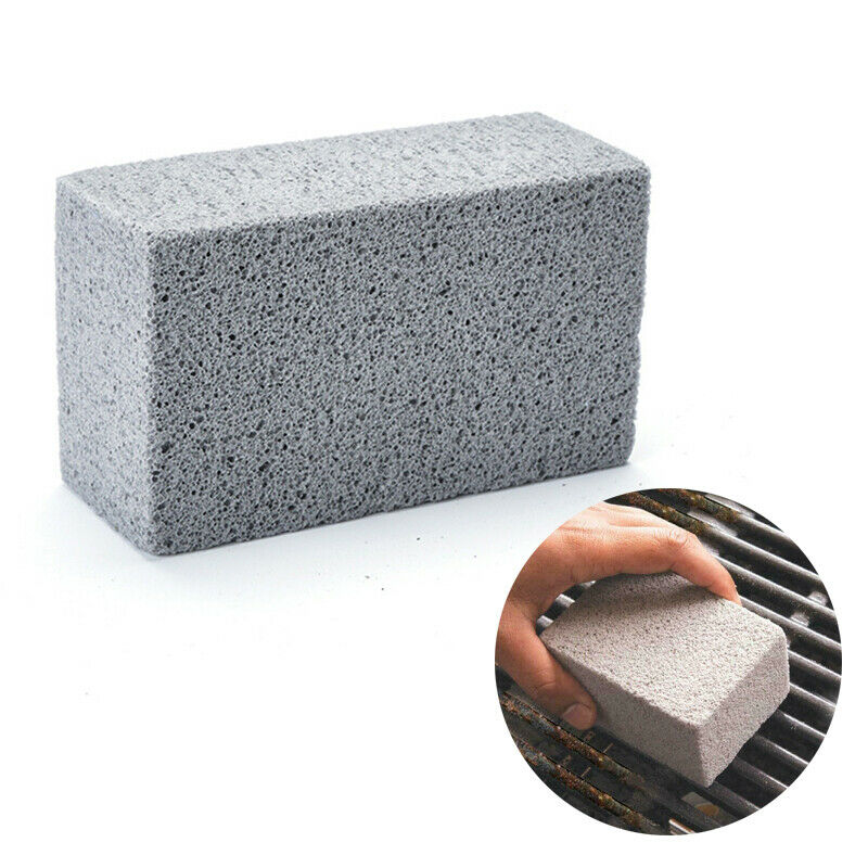 Likron Watches Premium Pumice Grill Cleaning Stone Heavy-Duty Scrubber for BBQ Racks Outdoor Grills 2-Pack Bundle