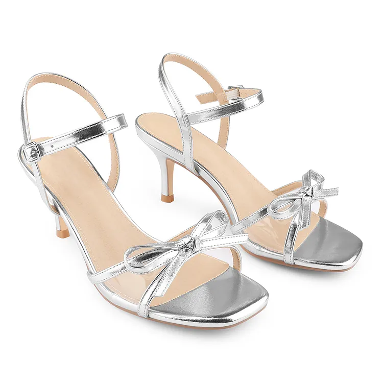 65mm Kitten Heels for Women Open Toe Ankle Strap Low Heel Sandals Apricot Bottom Party Wedding Dress Shoes  VOCOSI VOCOSI