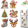 6Pcs DIY Christmas Biscuit Acrylic Diamond Painting Fidget Magnet