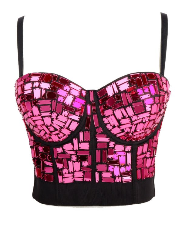 Sexy Colorful Sequins Outer Corset