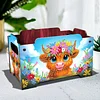 5D DIY Diamond Painting Art Decorative Storage Box Wood Storage Clutch (Yak)