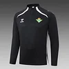 2025/2026 Real Betis Half-Pull Training Suit Black Football Shirt 1:1 Thai Quality Set